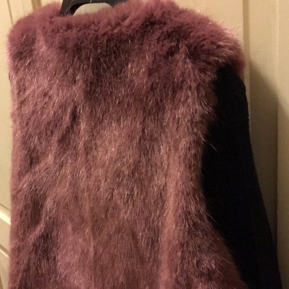 Mauve Forever 21 Faux Fur Vest Plush Soft Medium M - Picture 5 of 10